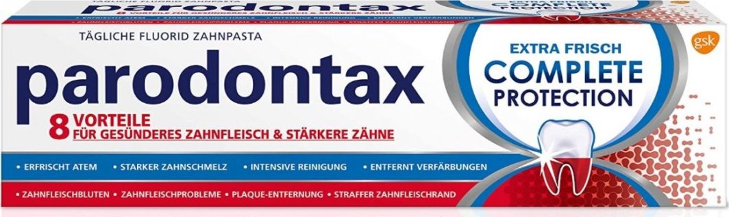 Parodontax  (DE) Parodontax, Complete Protection, Pasta do zębów z fluorem pomaga redukować i zapobiegać krwawieniu dziąseł, 75 ml (PRODUKT Z NIEMIEC) 1