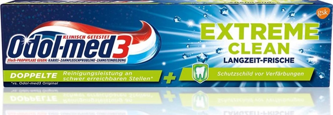 Odol-med (DE) Odol-med 3, Extreme Clean, Pasta do zębów, 75 ml (PRODUKT Z NIEMIEC) 1