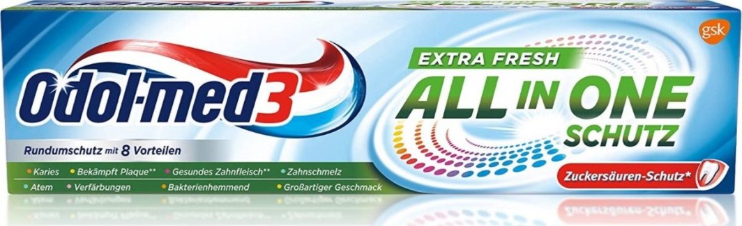 Odol-med (DE) Odol-med 3, All in One Schutz, Extra Fresh, Pasta do zębów, 75 ml (PRODUKT Z NIEMIEC) 1
