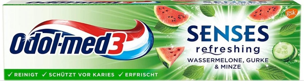 Odol-med (DE) Odol-med 3, Pasta do zębów z arbuzem, ogórkiem i miętą, 75 ml (PRODUKT Z NIEMIEC) 1