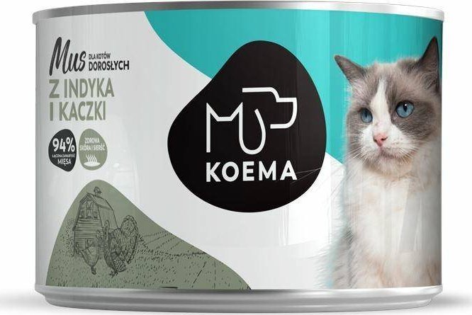 Koema Koema Mus indyk z kaczką 200g dla kota 1