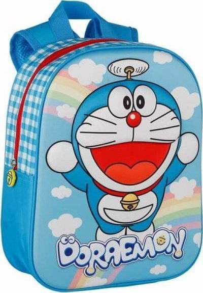 BigBuy Fun Plecak szkolny 3D Doraemon Rainbow Plecak 32 x 25 x 10 cm 1