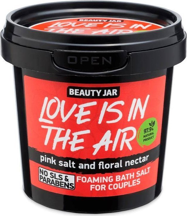 Beauty Jar Love Is In The Air pieniąca sól do kąpieli dla par z kwiatowym nektarem 150g 1
