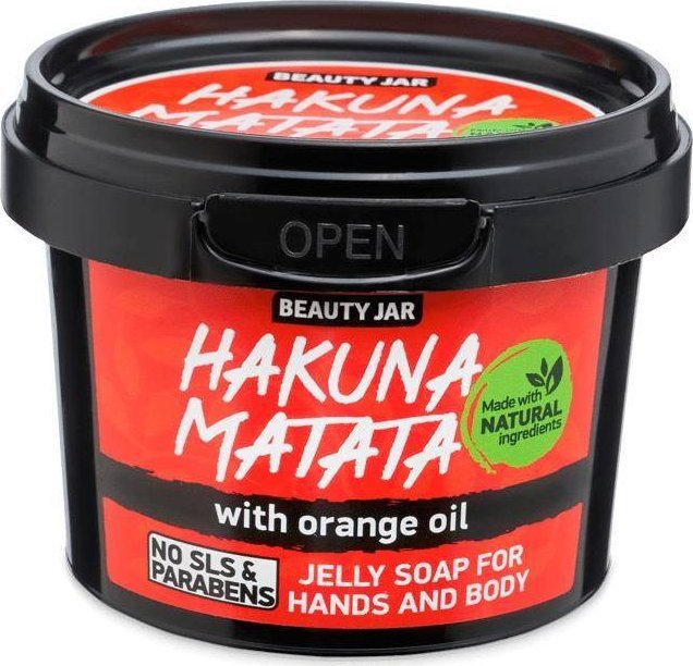 Beauty Jar Hakuna Matata żelowe mydło do rąk i ciała z olejkiem pomarańczowym 130g 1