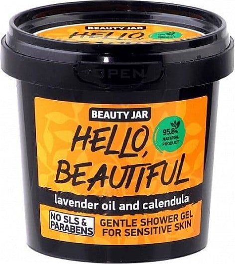 Beauty Jar Hello Beautiful delikatny żel pod prysznic do skóry wrażliwej z lawendą i nagietkiem 150g 1