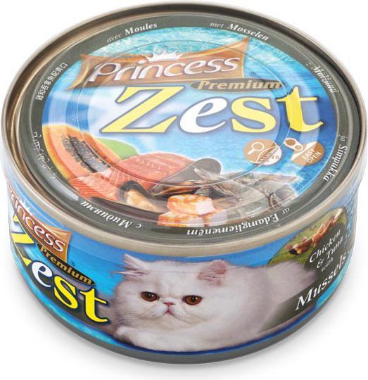 Princess KOT pusz ZEST 170g MUSSELS KURA TUŃCZYK 1