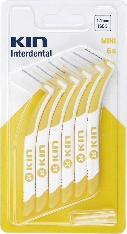 KIN Szczoteczka do Przestrzeni Międzyzębowych Kin Mini 6 Sztuk 1,1 mm 1