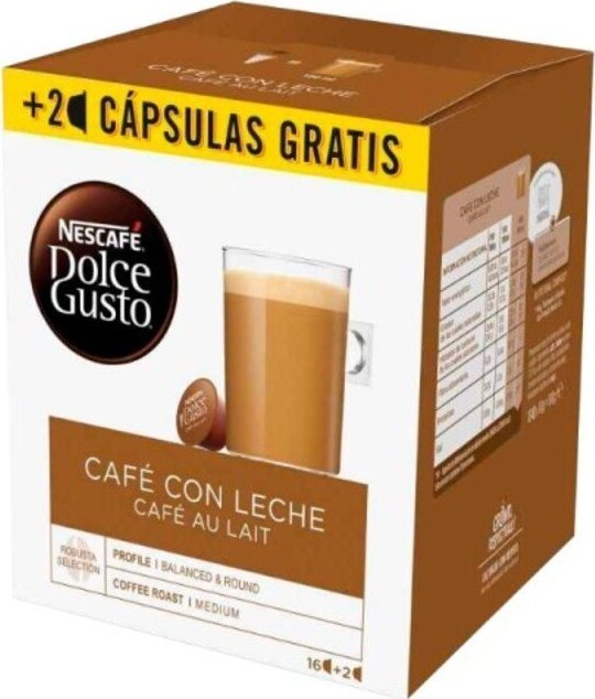 nescaf dolce gusto Kawa w kapsułkach Nescaf Dolce Gusto Cafe au lait (18 Uds) 1