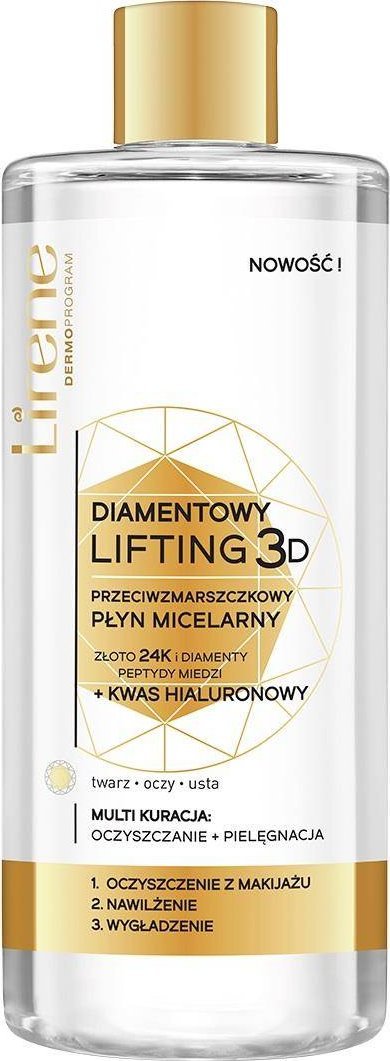 Lirene Diamentowy Lifting 3D przeciwzmarszczkowy płyn micelarny 400ml 1
