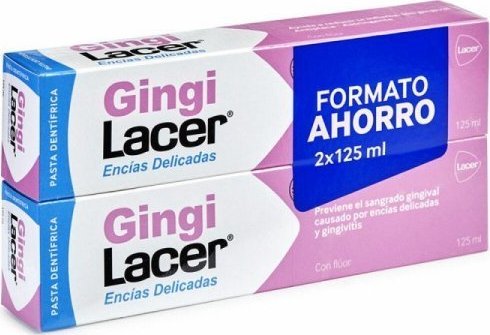 Pasta do Zębów Wrażliwe Dziąsła Lacer Gingi (2 x 125 ml) (2 Części) 1
