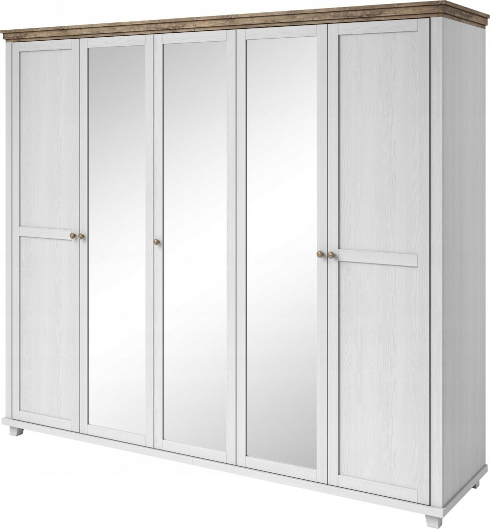 Helvetia Szafa MebleHOT EVORA 246 x 216 x 62 cm lustro, szuflada 1