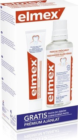 Elmex  Elmex Zestaw w kasecie Przeciw Próchnicy (płyn do płukania ust 400ml + pasta do zębów 75ml) 1