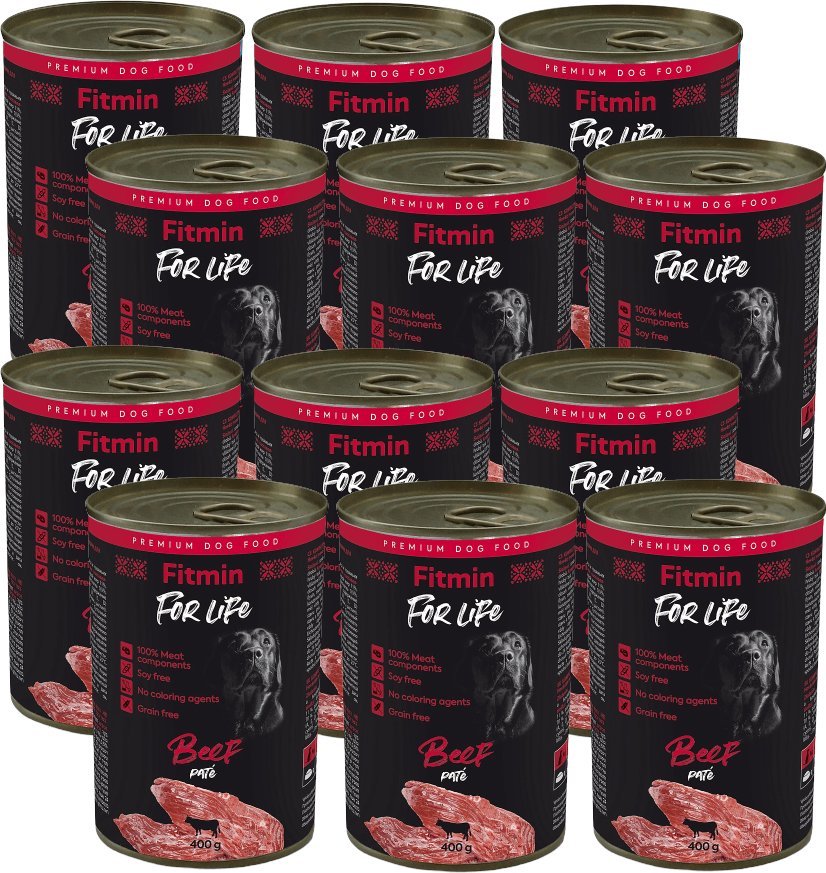 Fitmin  FITMIN For Life Beef Wołowina 12x400g 1