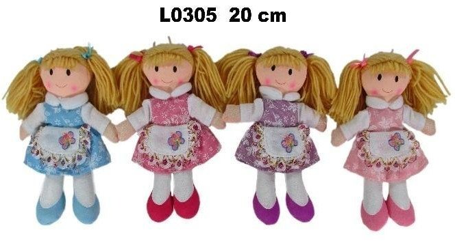 Sun-Day Lalka szmacianka 20cm 4 wzory 156457 MIX cena za 1 szt 1