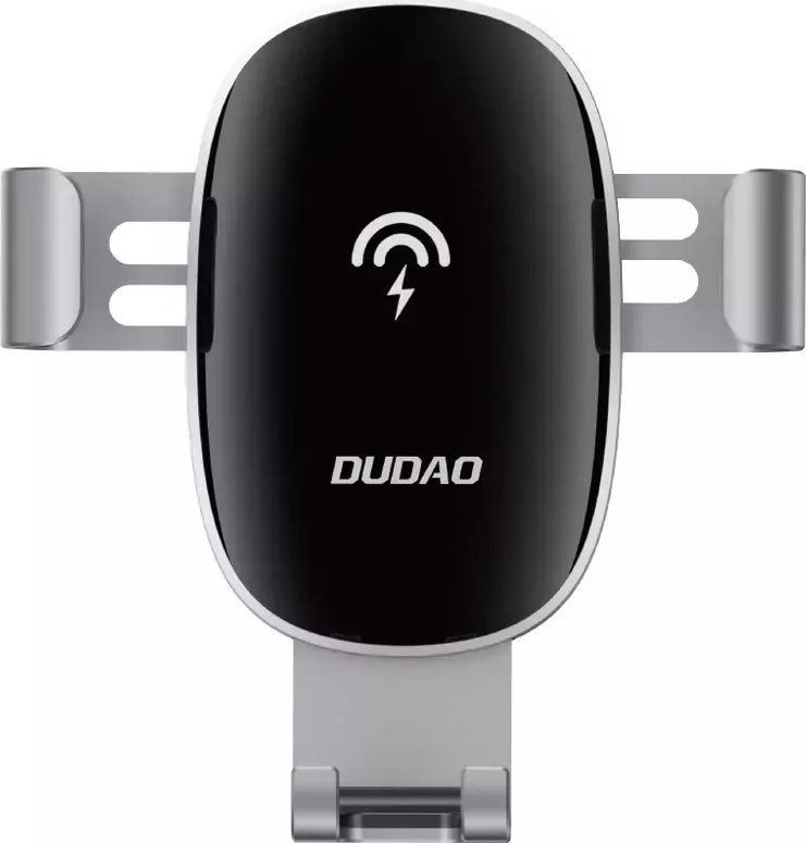 Joyroom Dudao bezprzewodowa ładowarka Qi 15W grawitacyjny uchwyt samochodowy na kratkę wentylacyjną nawiew czarna (F3PRO) 1