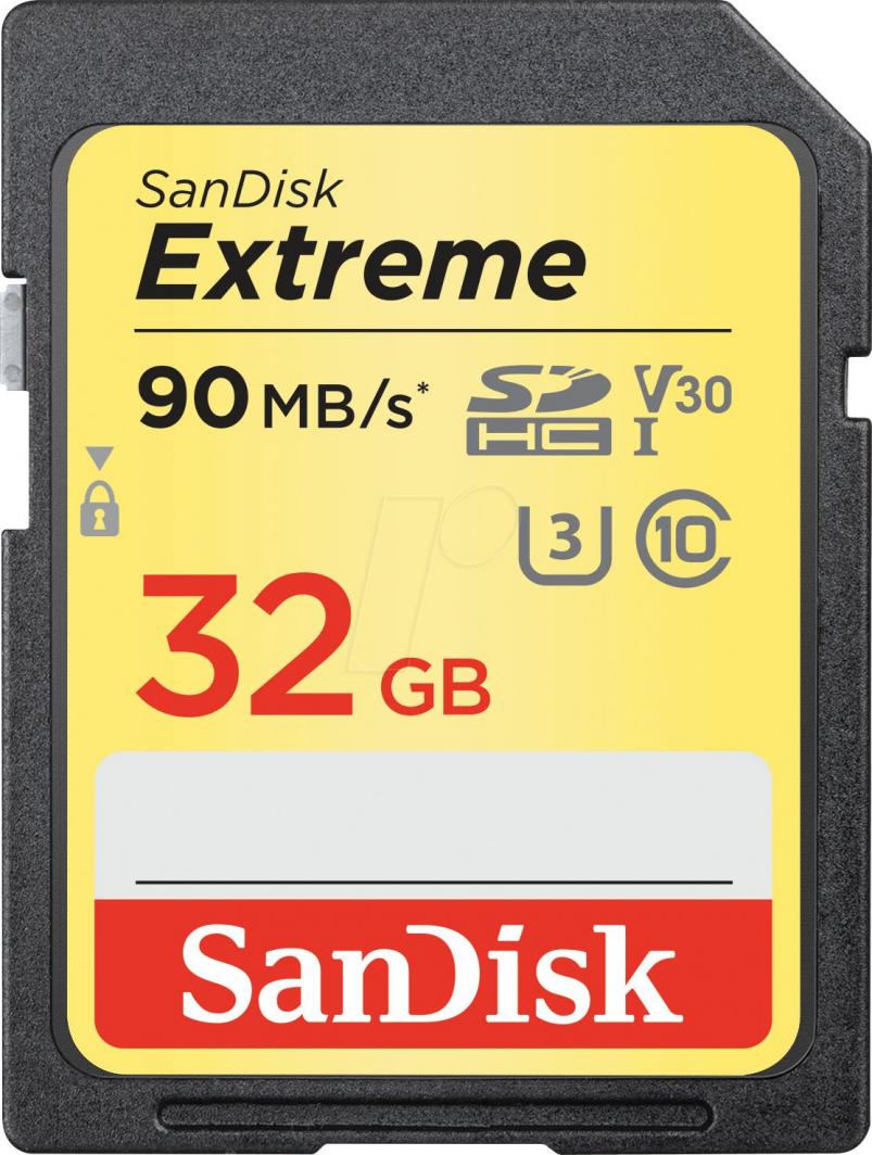 Karta SanDisk Extreme SDHC 32 GB UHS-I V30 (SDSDXVE-032G-GNCI2) 1