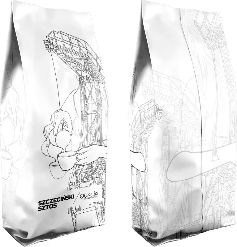 Kawa ziarnista Qualia Caffe Kawa ziarnista Qualia Szczeciński Sztos 4.0 - 1 kg - Szczecińskie Klimaty 1