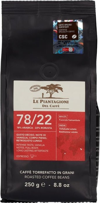 Kawa ziarnista Le Piantagioni del Caffe 78/22 250 g 1