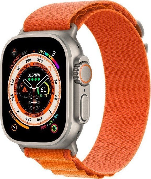 Smartwatch Apple Watch Ultra GPS + Cellular 49mm Titanium Case Alpine Loop Small Pomarańczowy  (MNHH3WB/A) 1