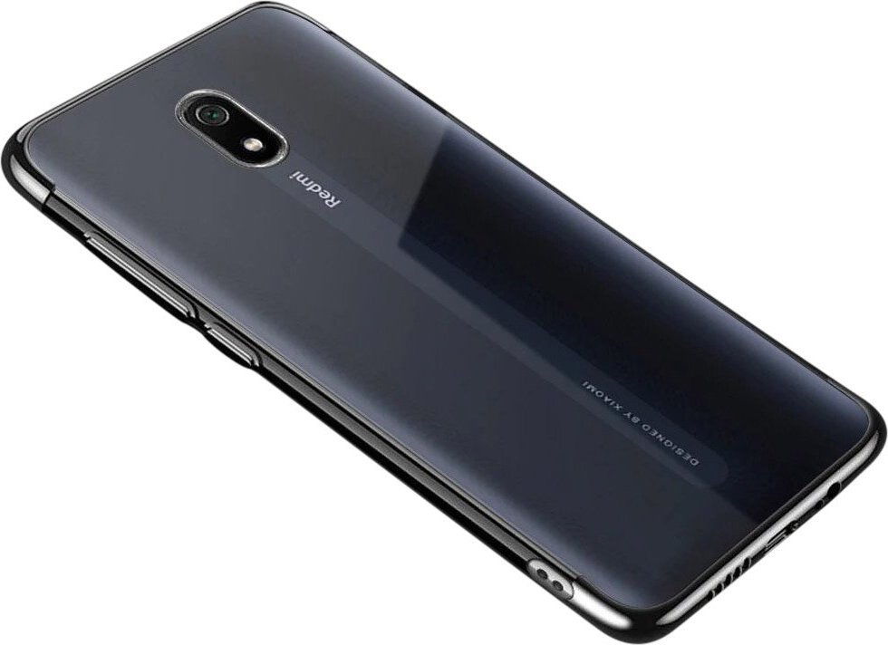 Clear  Clear Color case żelowy pokrowiec etui z metaliczną ramką Xiaomi Redmi 8A czarny 1