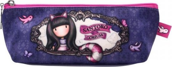 Piórnik Gorjuss Torba szkolna Gorjuss Cheshire cat Różowy Fioletowy (22.3 x 8.8 x 5.7 cm) 1