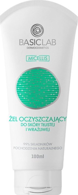 Basiclab BasicLab żel oczyszczający do skóry tłustej i wrażliwej 100ml 1