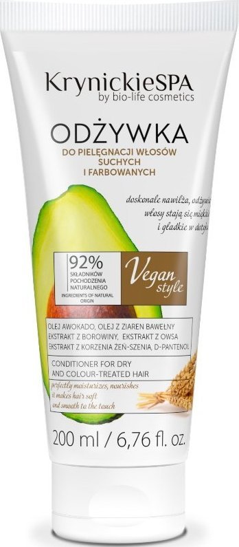 Krynickie Spa Krynickie SPA Odżywka do pielęgnacji włosów suchych i farbowanych 200ml 1