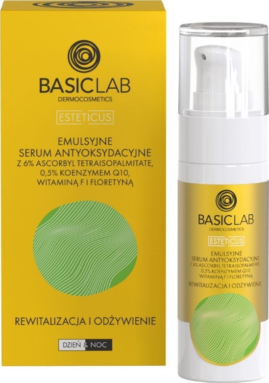 Basiclab BasicLab Emulsyjne serum antyoksydacyjne z 6% Ascorbyl Tetraisopalmitate 30ml 1