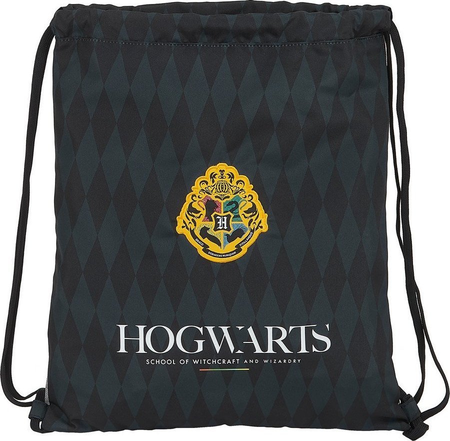 Harry Potter Worek na buty ze sznurkami Hogwarts Harry Potter M196 Czarny Szary 1