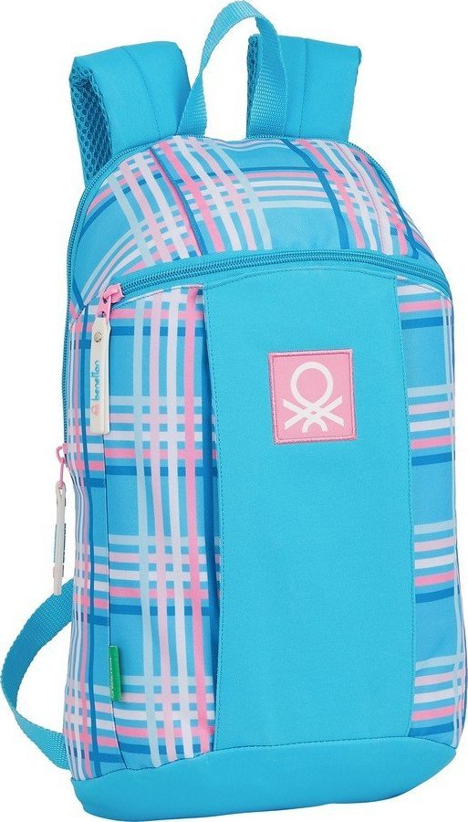 Benetton Plecak Casual Benetton Tartan Niebieski Wielokolorowy (22 x 39 x 10 cm) 1