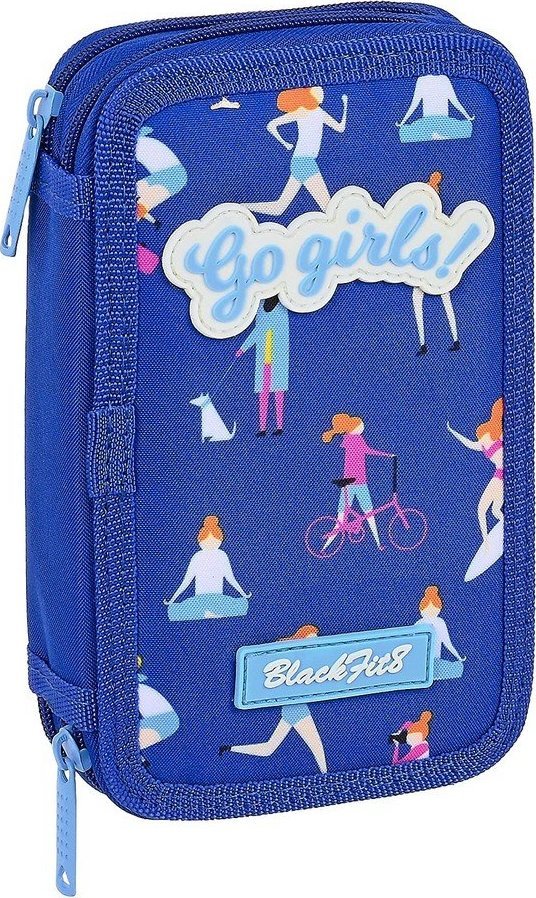Piórnik Blackfit8 Piórnik potrójny BlackFit8 Go Girls Niebieski (28 pcs) 1