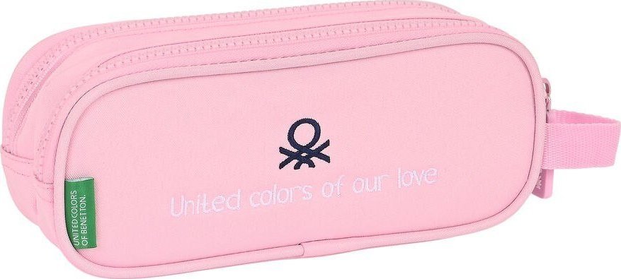 Piórnik Benetton Piórnik Podwójny Benetton Vichy Różowy (21 x 8 x 6 cm) 1