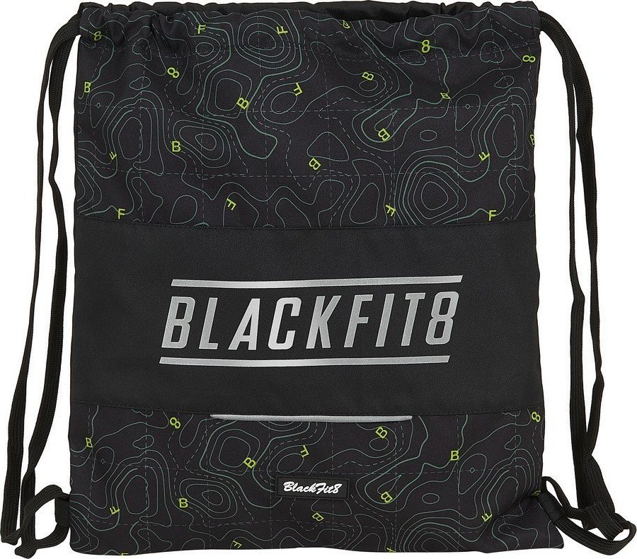 Blackfit8 Worek na buty ze sznurkami Topography BlackFit8 M196A Czarny Kolor Zielony 1