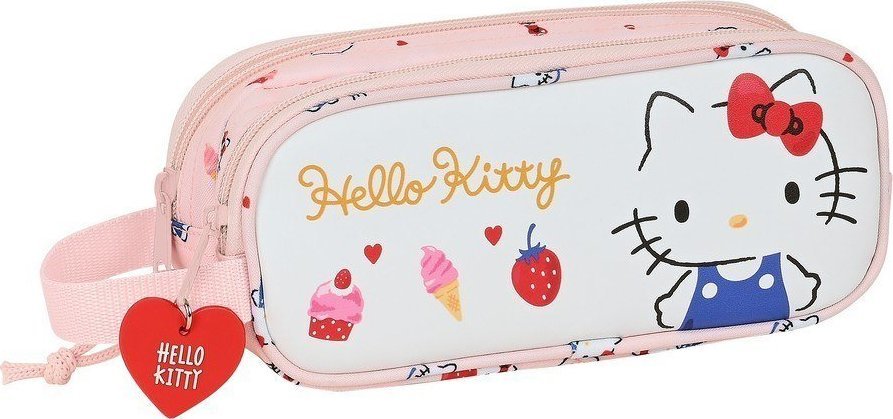 Piórnik Hello Kitty Torba szkolna Hello Kitty Happiness Girl Różowy Biały (21 x 8 x 6 cm) 1
