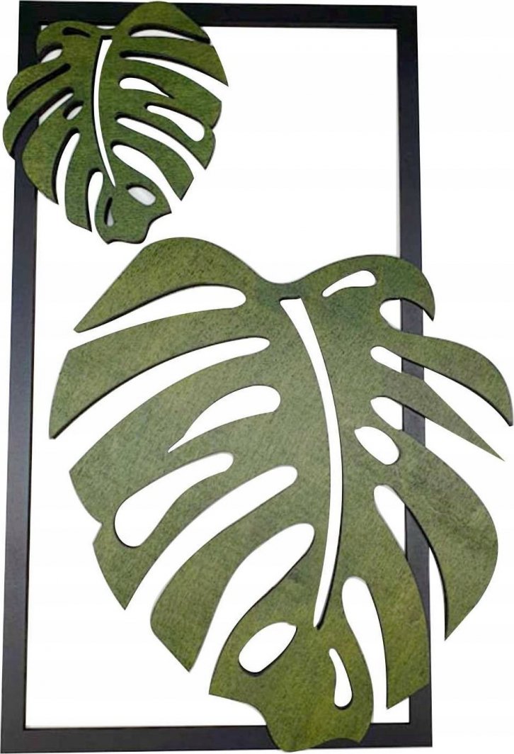 details panel dekoracja ścienna liść monstera zielony 1