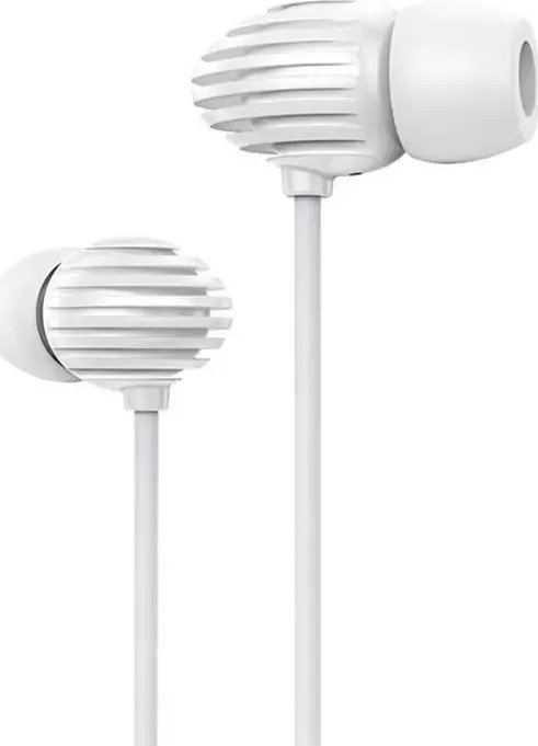 Słuchawki Joyroom Joyroom dokanałowe słuchawki 3,5 mm mini jack z pilotem i mikrofonem biały (JR-EL112) 1
