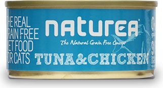 NATUREA Bezzbożowa karma dla kotów i kociąt 80g puszka Kurczak i tuńczyk 1
