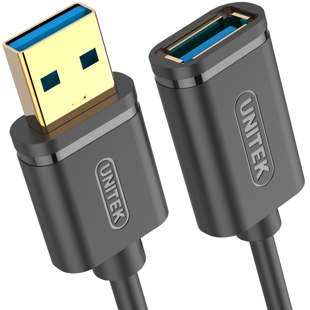 Kabel USB Unitek USB-A - USB-A 1.5 m Czarny (Y-C458GBK) 1