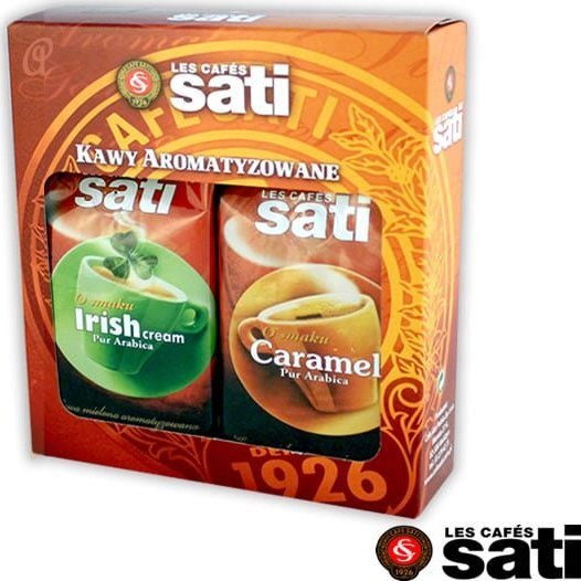 Kawa mielona Cafe Sati Polska irish cream i caramel 2x250g kawa mielona 1