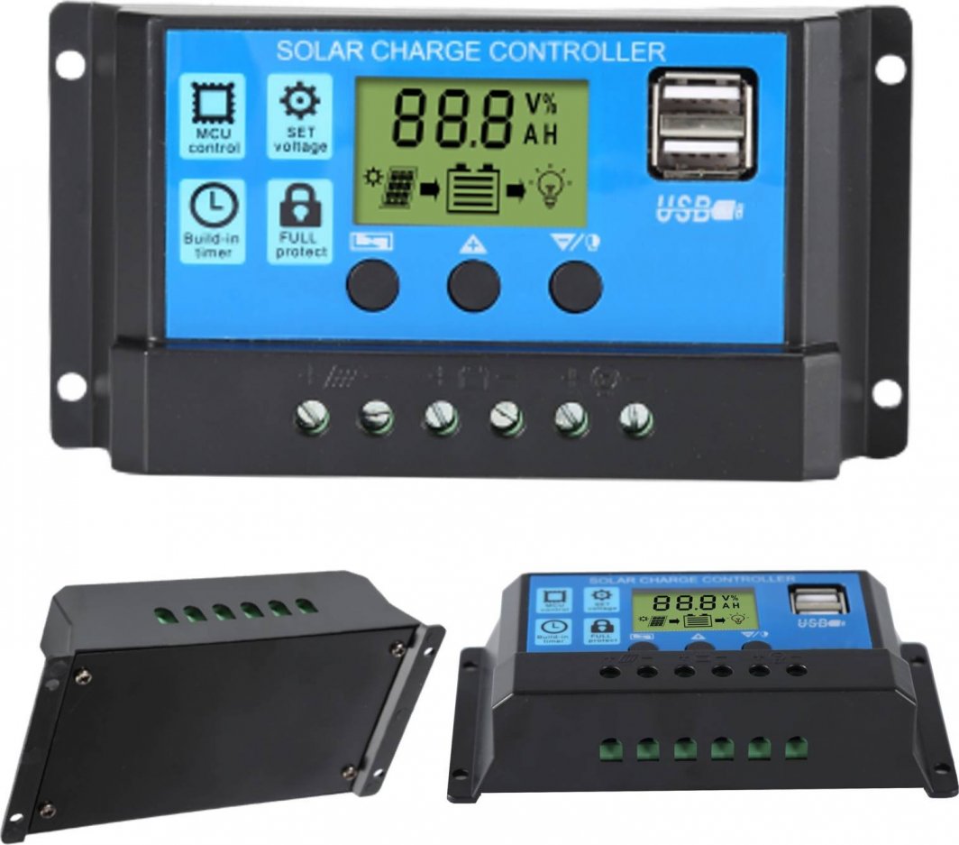 Ultimar Regulator Ładowania 30A 12V 24V Kontroler Solarny 1