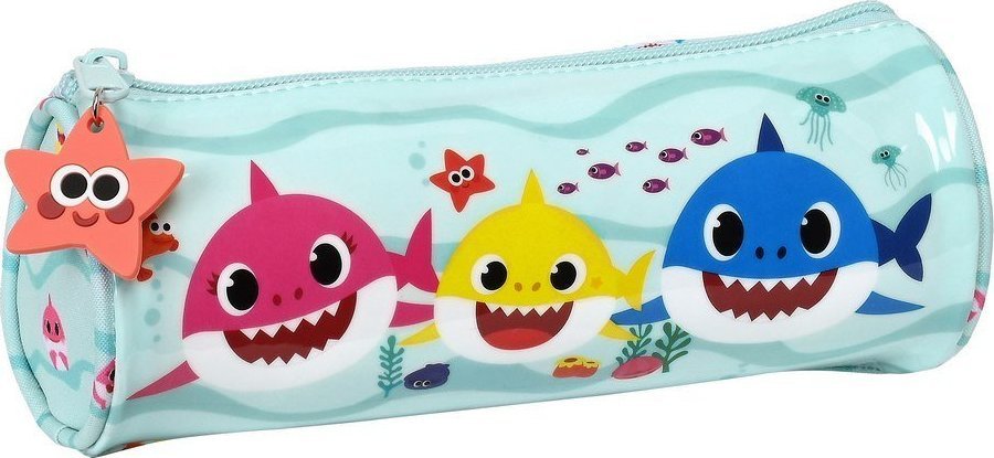 Piórnik Baby Shark Torba szkolna cylindryczna Baby Shark Beach Day Jasnoniebieski (20 x 7 x 7 cm) 1
