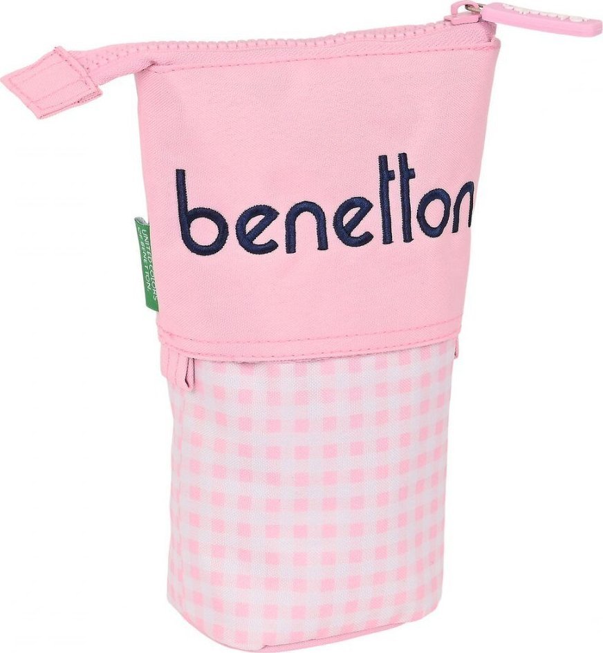 Piórnik Benetton Stojące etui na akcesoria Benetton Vichy Różowy (8 x 19 x 6 cm) 1