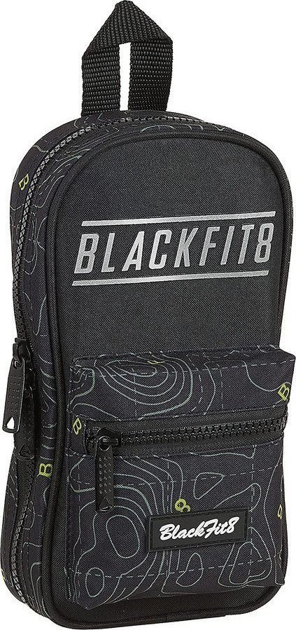 Piórnik Blackfit8 Piórnik w kształcie Plecaka BlackFit8 Topography Czarny Kolor Zielony 1