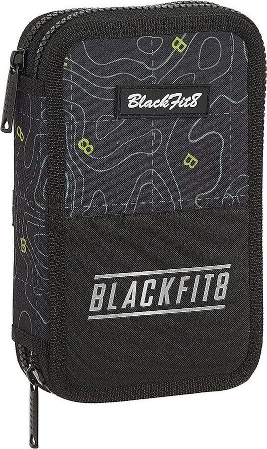 Piórnik Blackfit8 Piórnik potrójny BlackFit8 Topography Czarny Kolor Zielony (28 pcs) 1