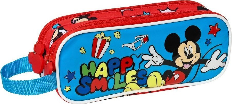 Piórnik Mickey Mouse Clubhouse Torba szkolna Mickey Mouse Clubhouse Happy Smiles Czerwony Niebieski (21 x 8 x 6 cm) 1