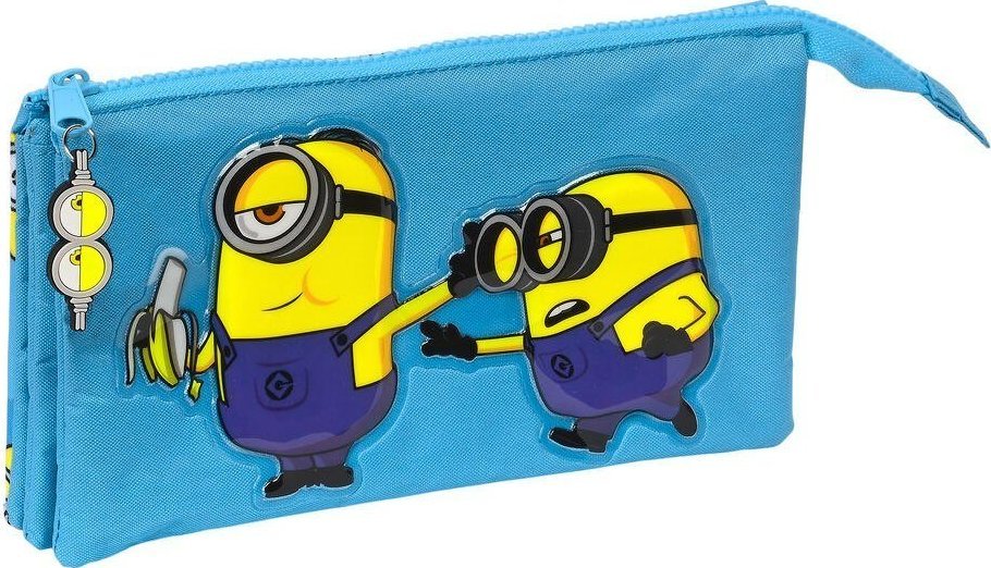 Piórnik Minions Piórnik Potrójny Minions Minionstatic Niebieski (22 x 12 x 3 cm) 1