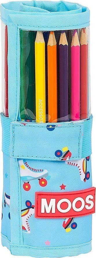 Piórnik Moos Etui Moos Rollers Wielokolorowy Jasnoniebieski (27 Części) 1