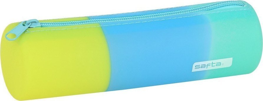 Piórnik Safta Torba szkolna cylindryczna Safta Niebieski Kolor Zielony Żółty (20 x 5 x 5 cm) 1