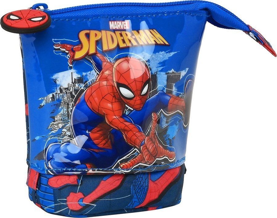 Piórnik Spiderman Stojące etui na akcesoria Spiderman Great Power Czerwony Niebieski (8 x 19 x 6 cm) 1