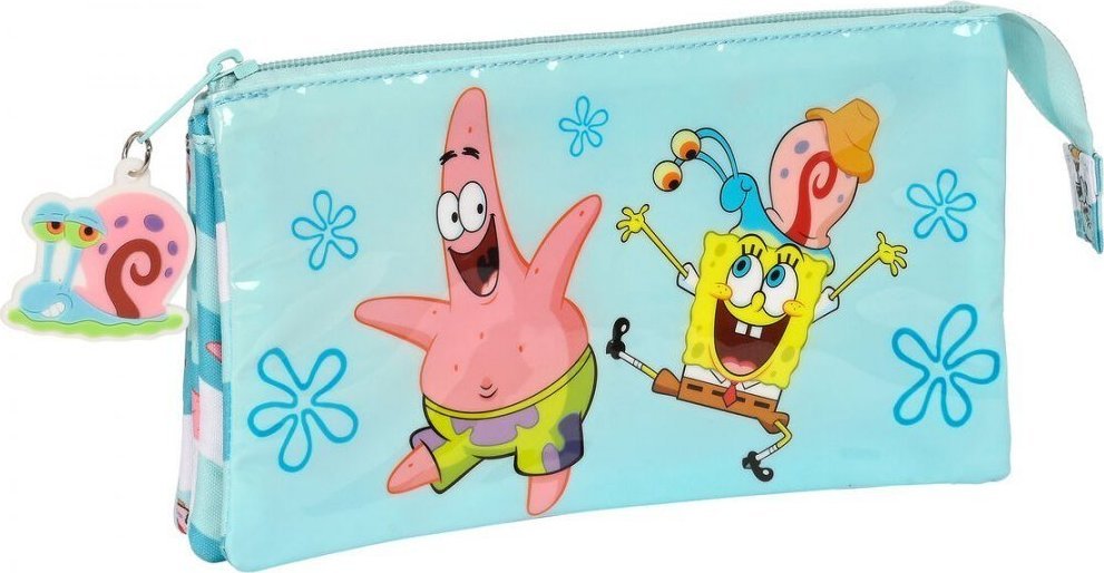 Piórnik SPONGEBOB Piórnik Potrójny Spongebob Stay positive Niebieski Biały (22 x 12 x 3 cm) 1